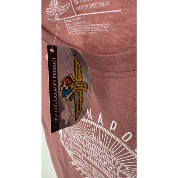 Indianapolis Motor Speedway Womens T Shirt Circle Logo Size Small Mauve - Picture 5 of 6